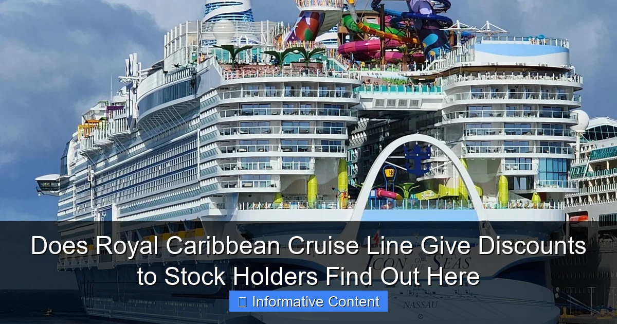 Does Royal Caribbean Cruise Line Give Discounts to Stock Holders Find Out Here