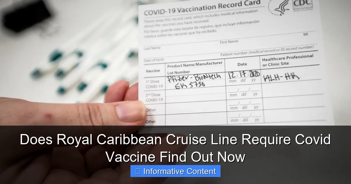 Does Royal Caribbean Cruise Line Require Covid Vaccine Find Out Now