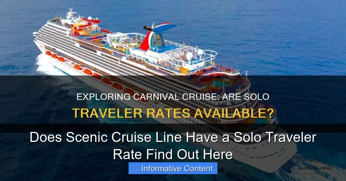 Does Scenic Cruise Line Have a Solo Traveler Rate Find Out Here