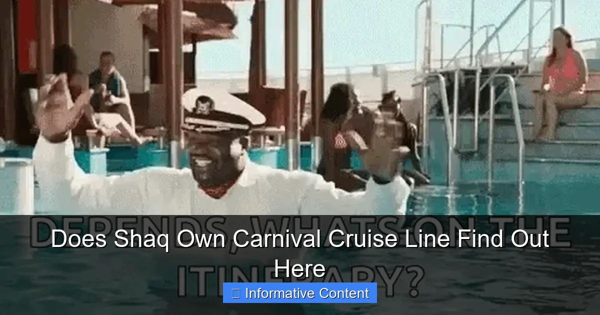 Does Shaq Own Carnival Cruise Line Find Out Here
