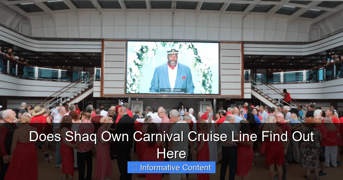 Does Shaq Own Carnival Cruise Line Find Out Here