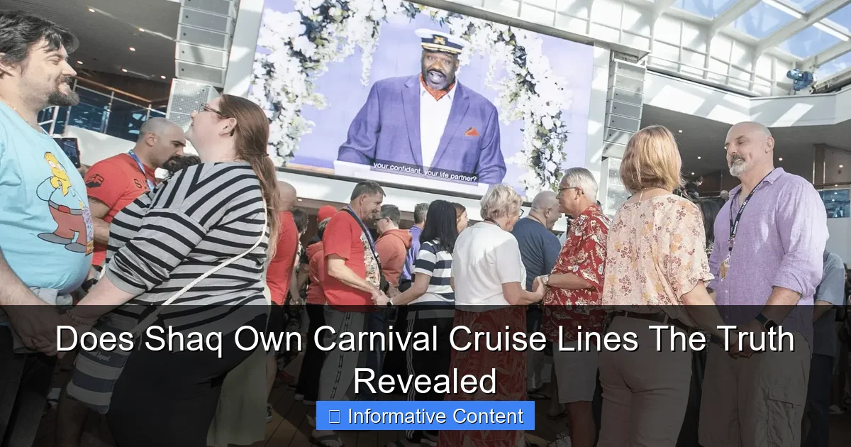 Does Shaq Own Carnival Cruise Lines The Truth Revealed