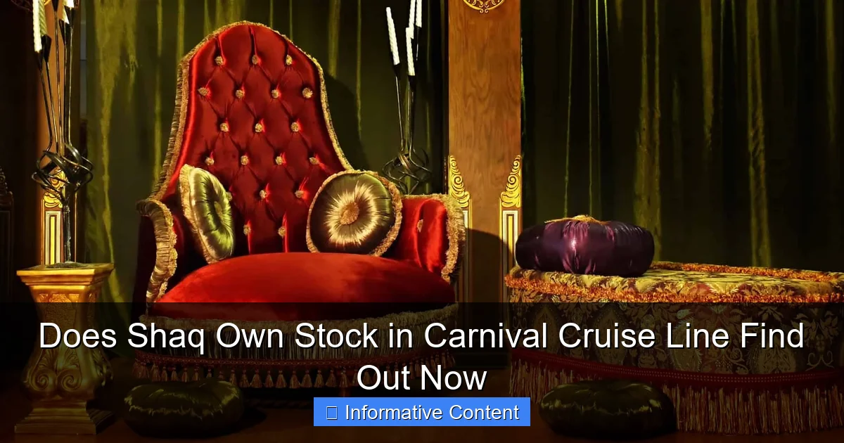 Does Shaq Own Stock in Carnival Cruise Line Find Out Now