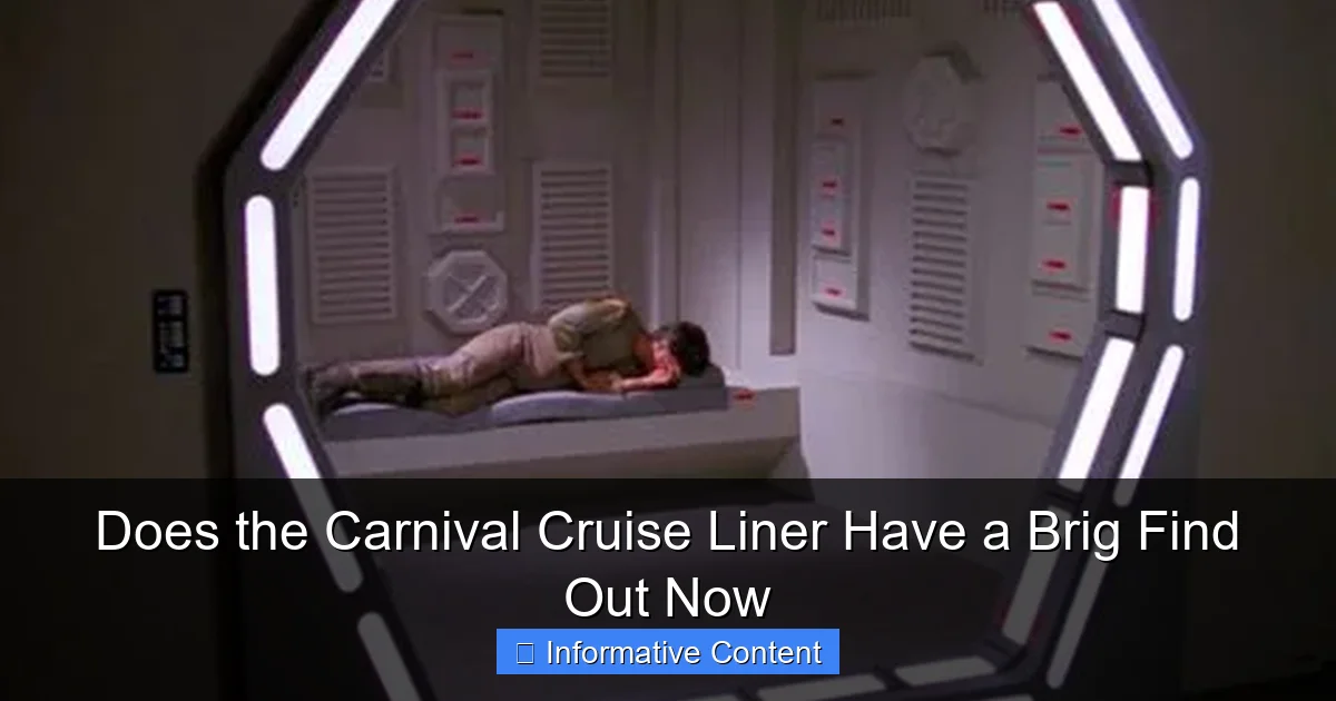Does the Carnival Cruise Liner Have a Brig Find Out Now