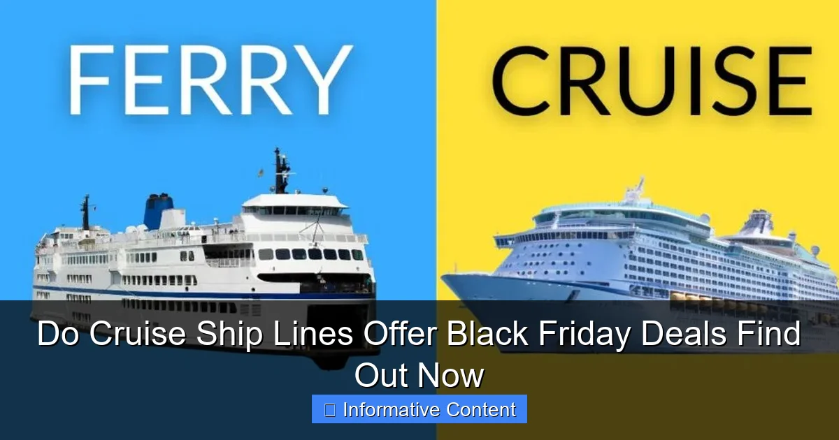 Do Cruise Ship Lines Offer Black Friday Deals Find Out Now