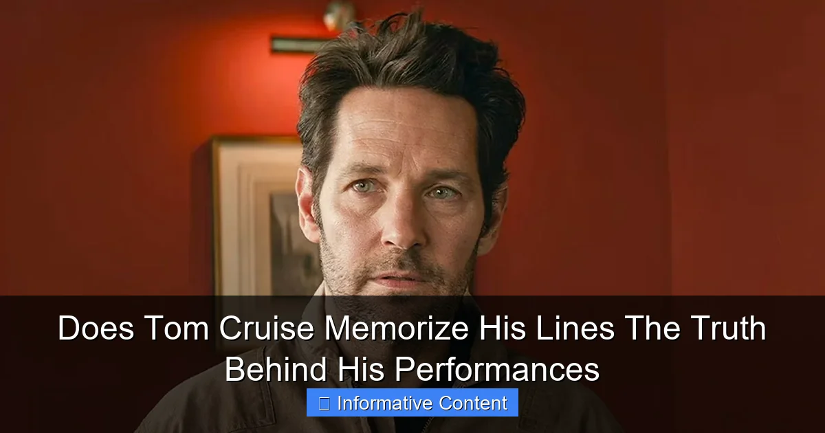 Does Tom Cruise Memorize His Lines The Truth Behind His Performances