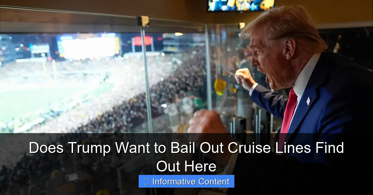 Does Trump Want to Bail Out Cruise Lines Find Out Here