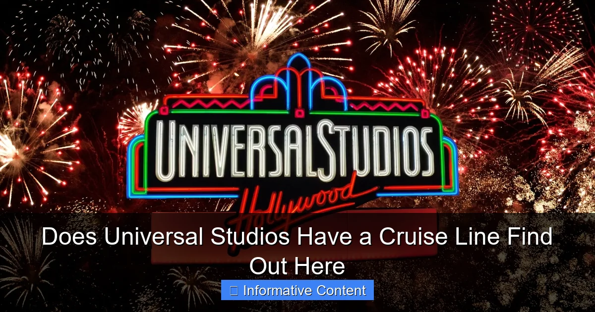 Does Universal Studios Have a Cruise Line Find Out Here