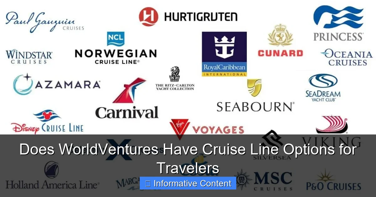Does WorldVentures Have Cruise Line Options for Travelers