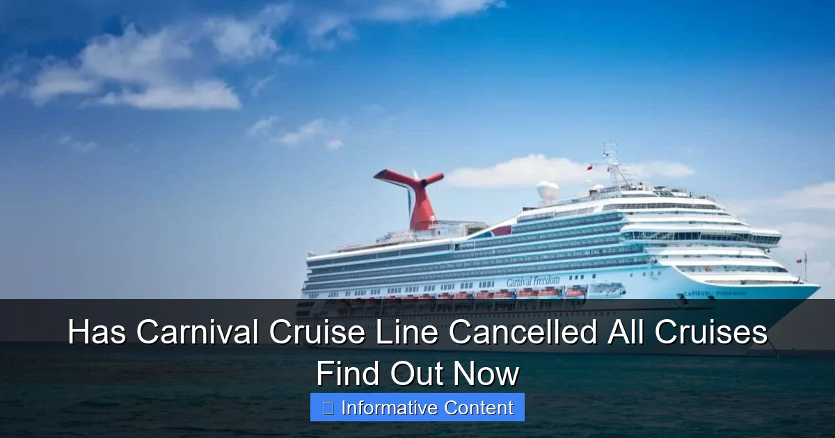 Has Carnival Cruise Line Cancelled All Cruises Find Out Now