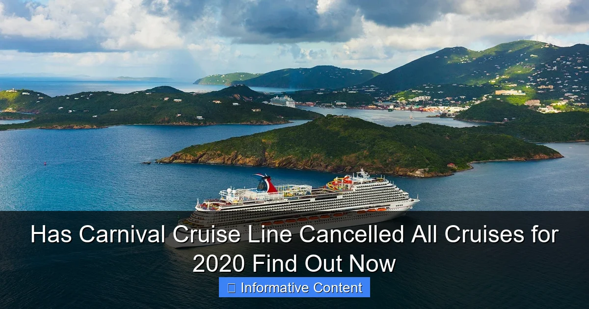 Has Carnival Cruise Line Cancelled All Cruises for 2020 Find Out Now