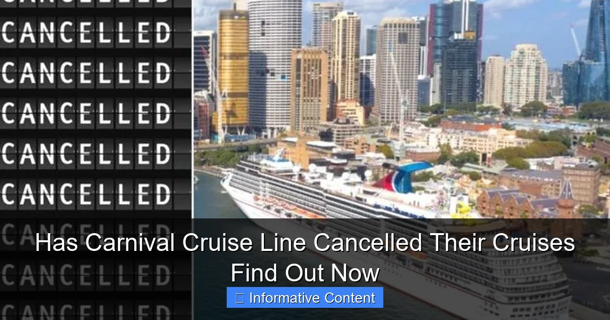 Has Carnival Cruise Line Cancelled Their Cruises Find Out Now