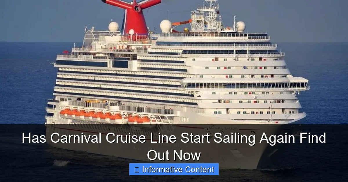 Has Carnival Cruise Line Start Sailing Again Find Out Now