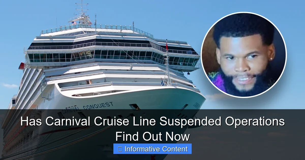 Has Carnival Cruise Line Suspended Operations Find Out Now