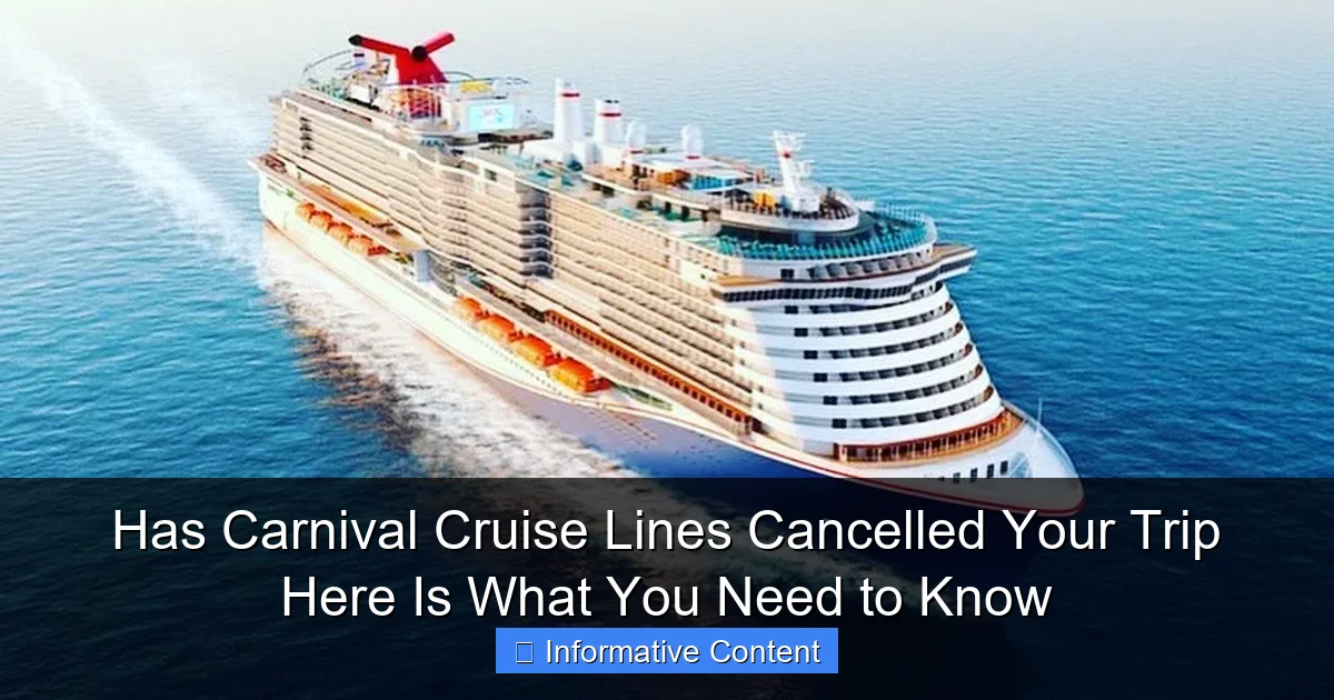 Has Carnival Cruise Lines Cancelled Your Trip Here Is What You Need to Know