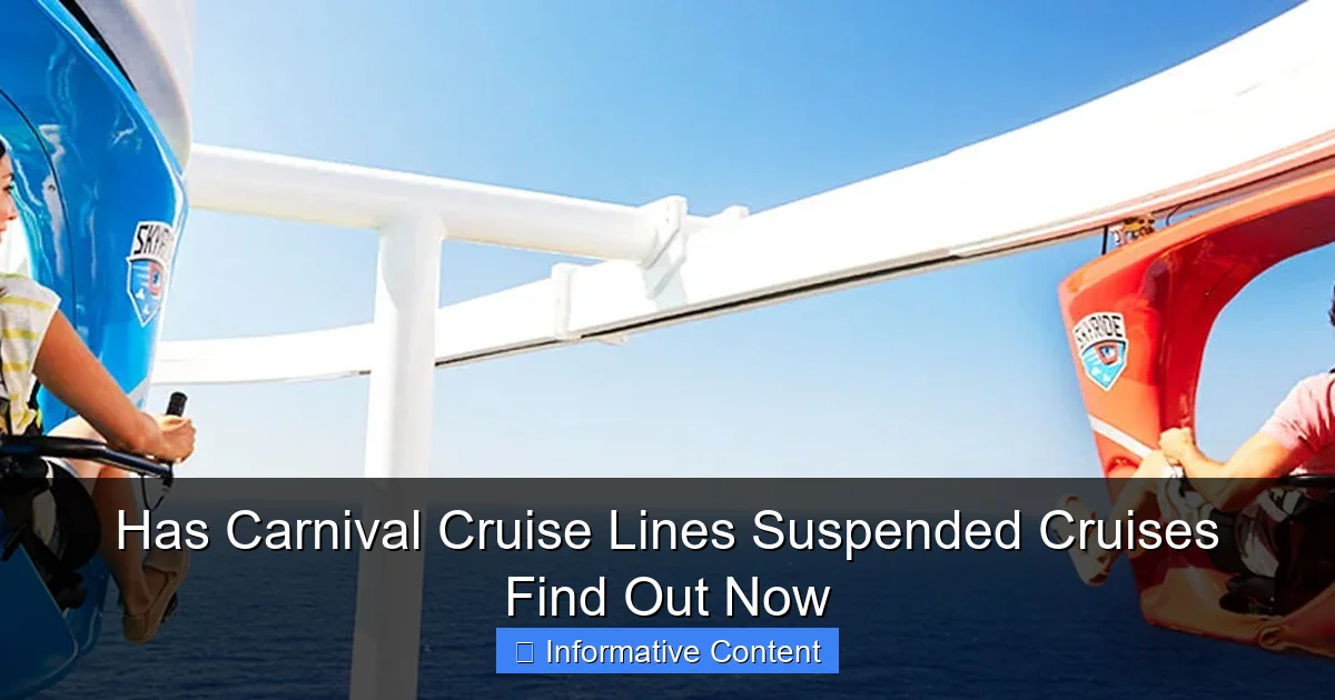 Has Carnival Cruise Lines Suspended Cruises Find Out Now