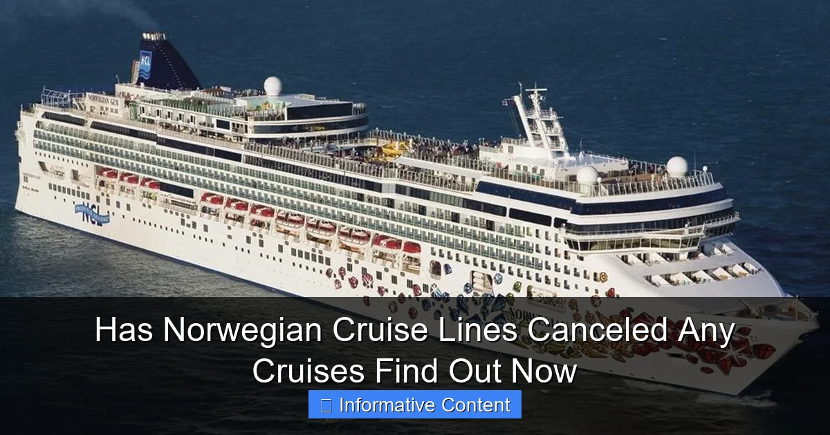 Has Norwegian Cruise Lines Canceled Any Cruises Find Out Now