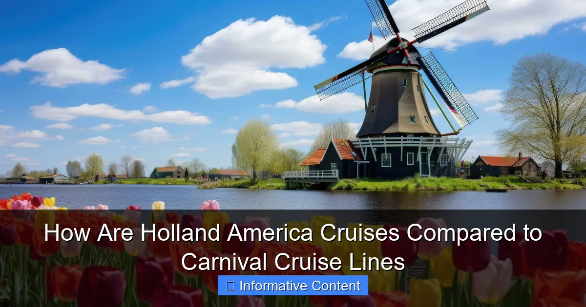 How Are Holland America Cruises Compared to Carnival Cruise Lines