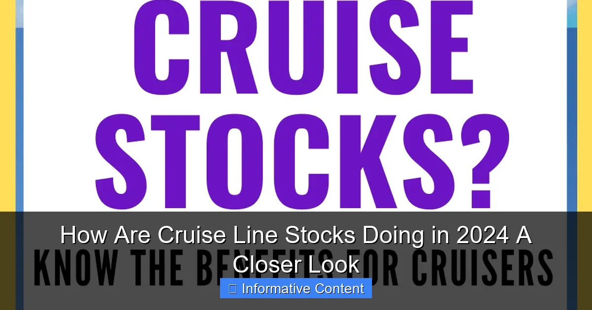 How Are Cruise Line Stocks Doing in 2024 A Closer Look