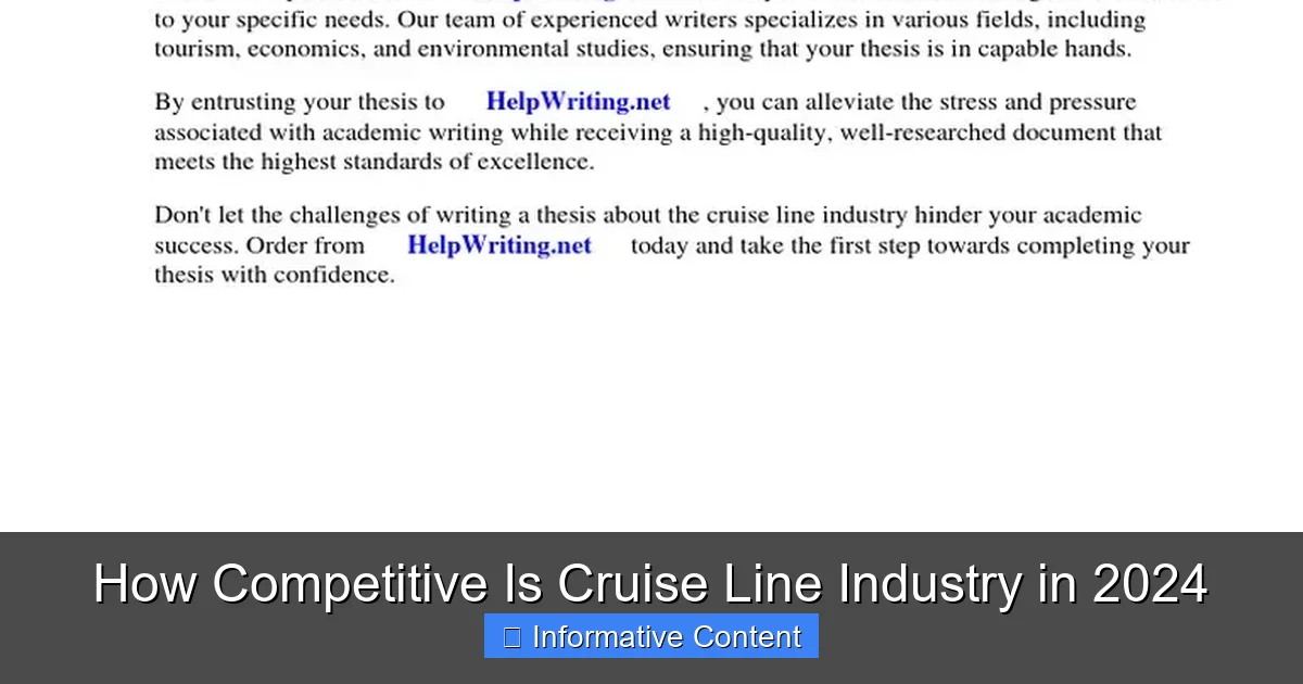 How Competitive Is Cruise Line Industry in 2024