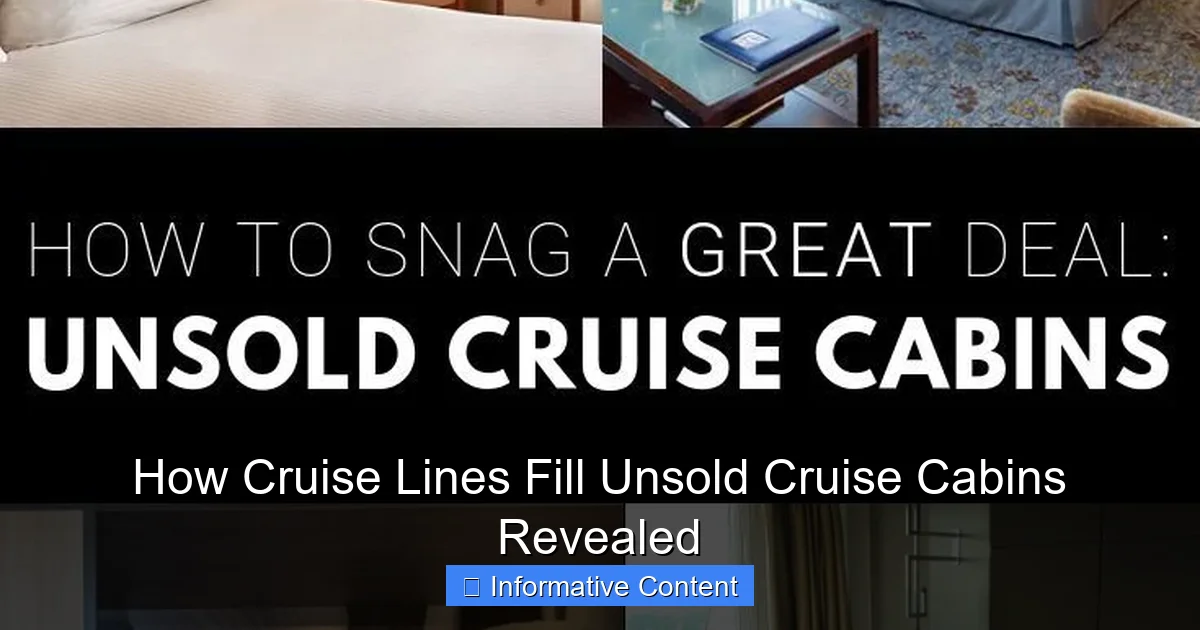 How Cruise Lines Fill Unsold Cruise Cabins Revealed