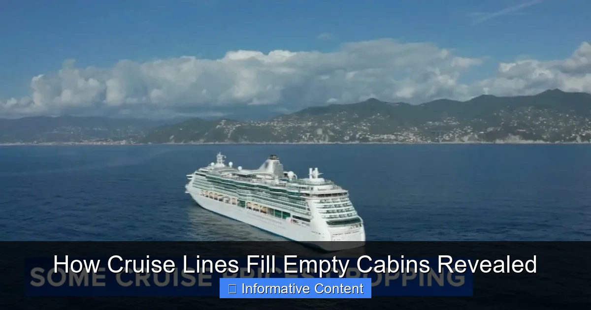 How Cruise Lines Fill Empty Cabins Revealed