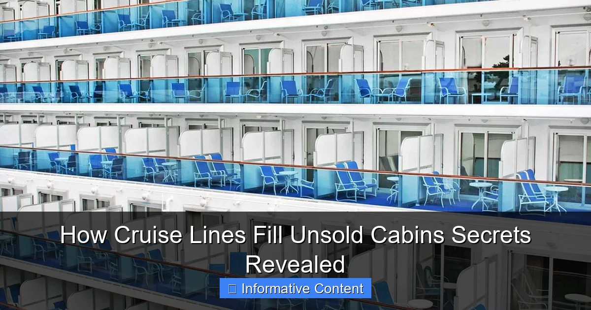 How Cruise Lines Fill Unsold Cabins Secrets Revealed