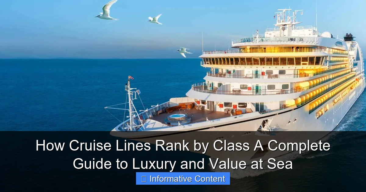 How Cruise Lines Rank by Class A Complete Guide to Luxury and Value at Sea