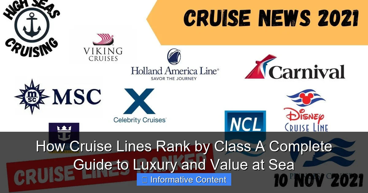 How Cruise Lines Rank by Class A Complete Guide to Luxury and Value at Sea