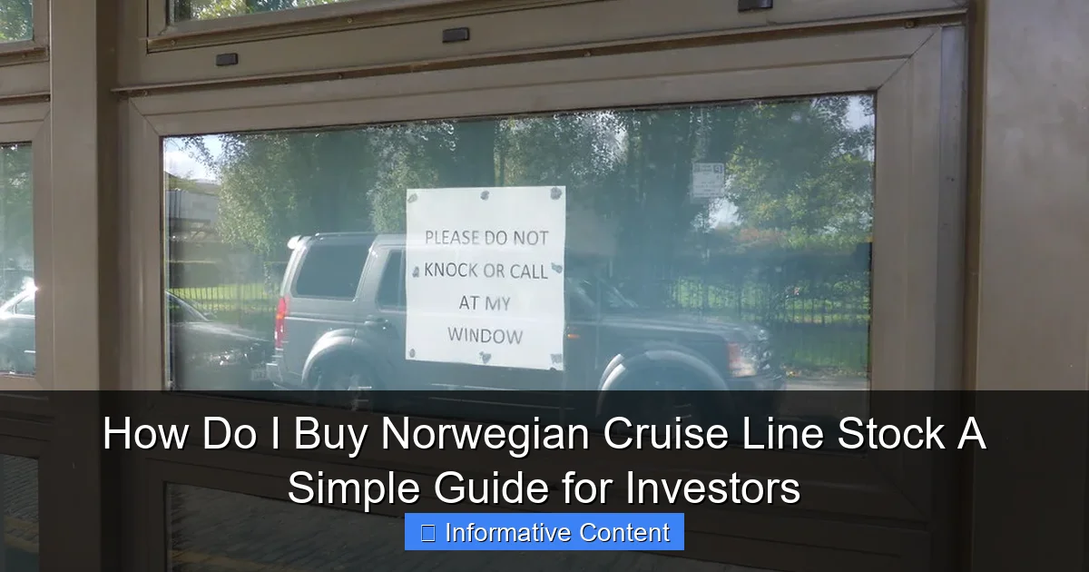 How Do I Buy Norwegian Cruise Line Stock A Simple Guide for Investors