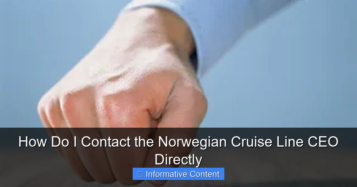 How Do I Contact the Norwegian Cruise Line CEO Directly