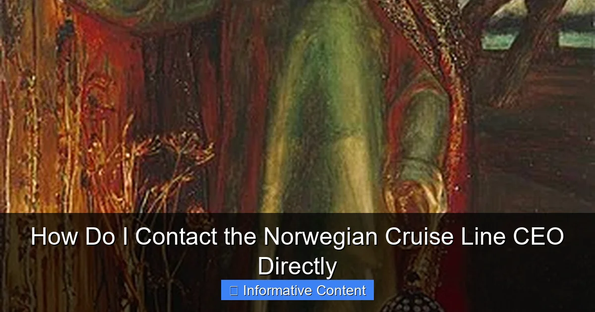 How Do I Contact the Norwegian Cruise Line CEO Directly