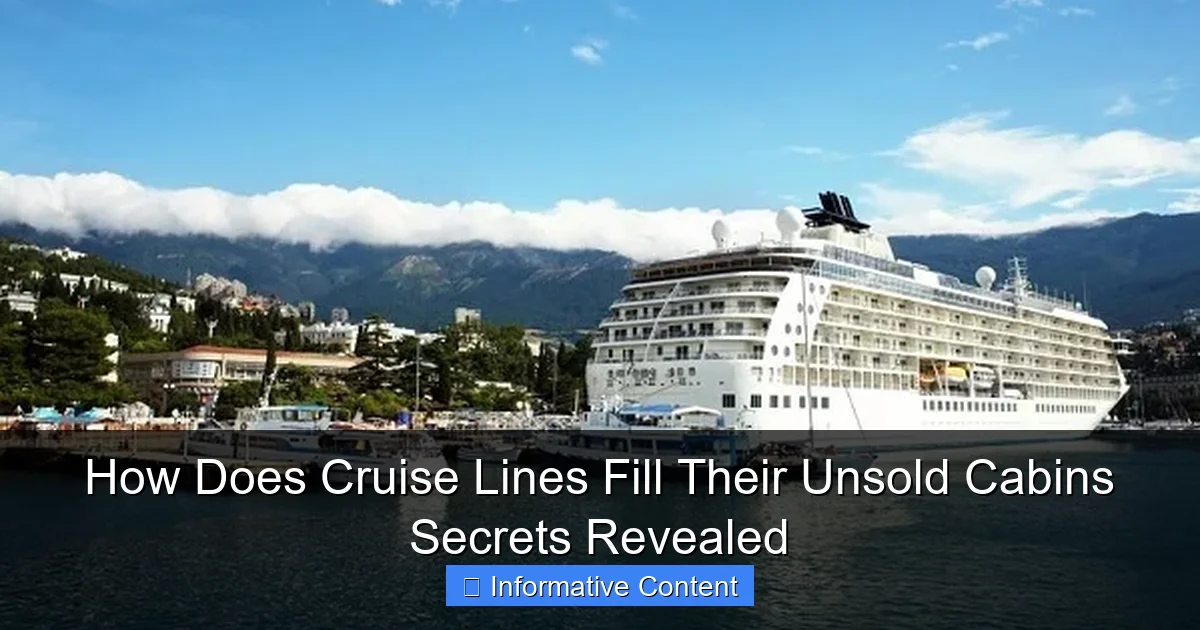 How Does Cruise Lines Fill Their Unsold Cabins Secrets Revealed