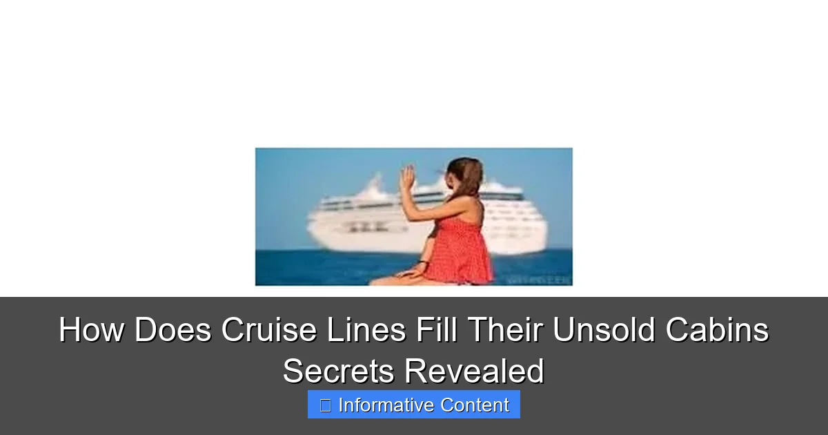 How Does Cruise Lines Fill Their Unsold Cabins Secrets Revealed
