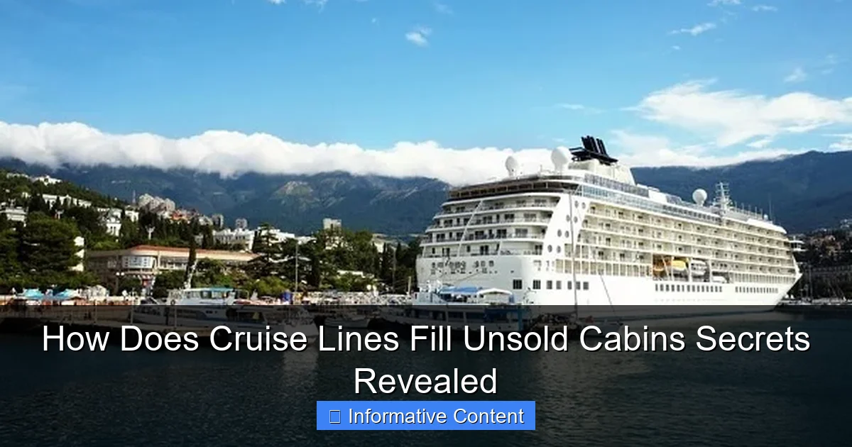 How Does Cruise Lines Fill Unsold Cabins Secrets Revealed