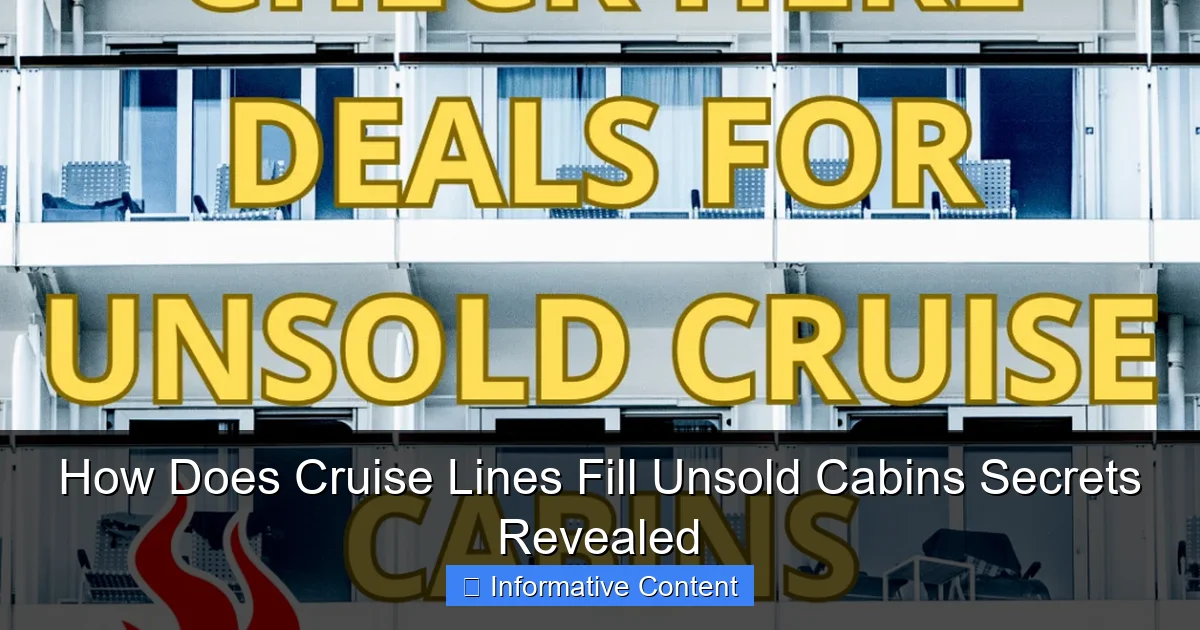 How Does Cruise Lines Fill Unsold Cabins Secrets Revealed