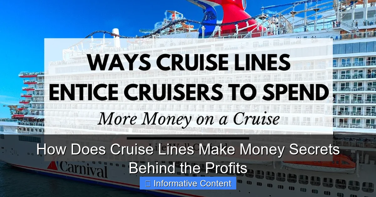 How Does Cruise Lines Make Money Secrets Behind the Profits