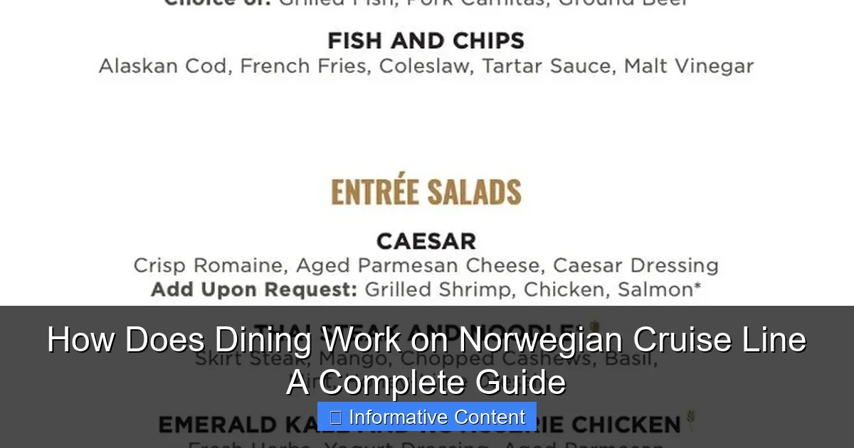 How Does Dining Work on Norwegian Cruise Line A Complete Guide