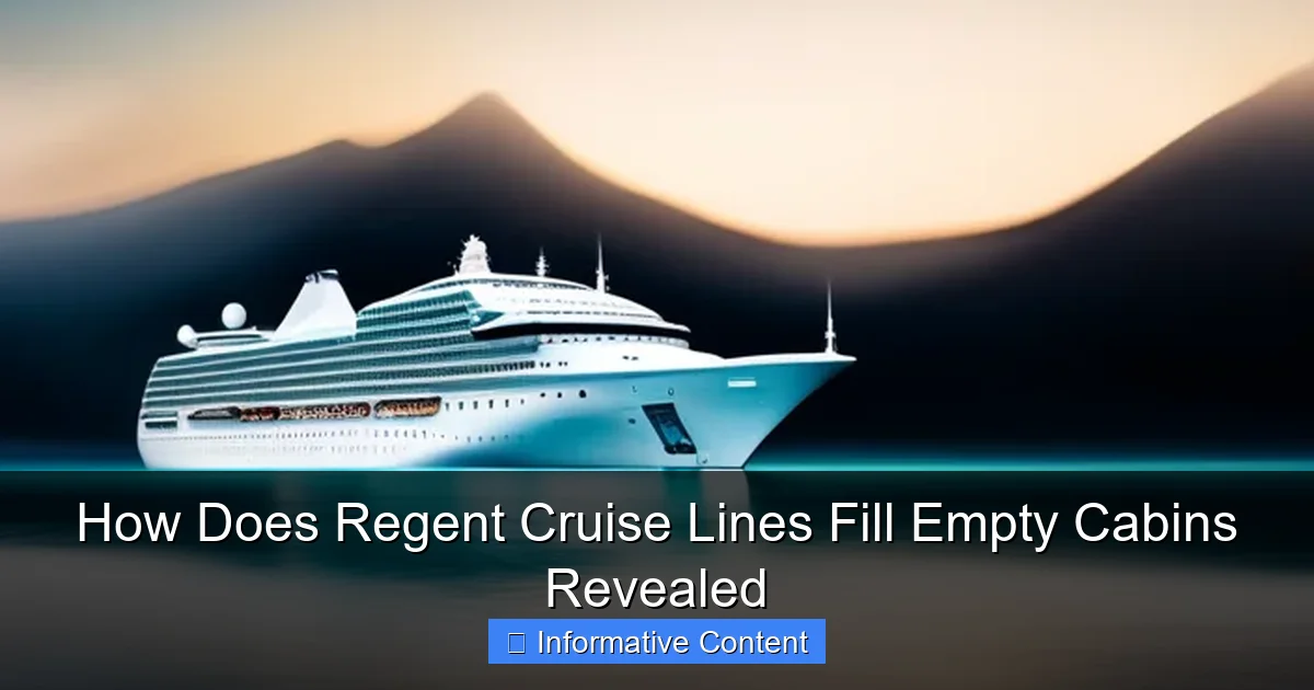 How Does Regent Cruise Lines Fill Empty Cabins Revealed