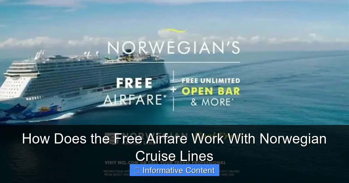 How Does the Free Airfare Work With Norwegian Cruise Lines