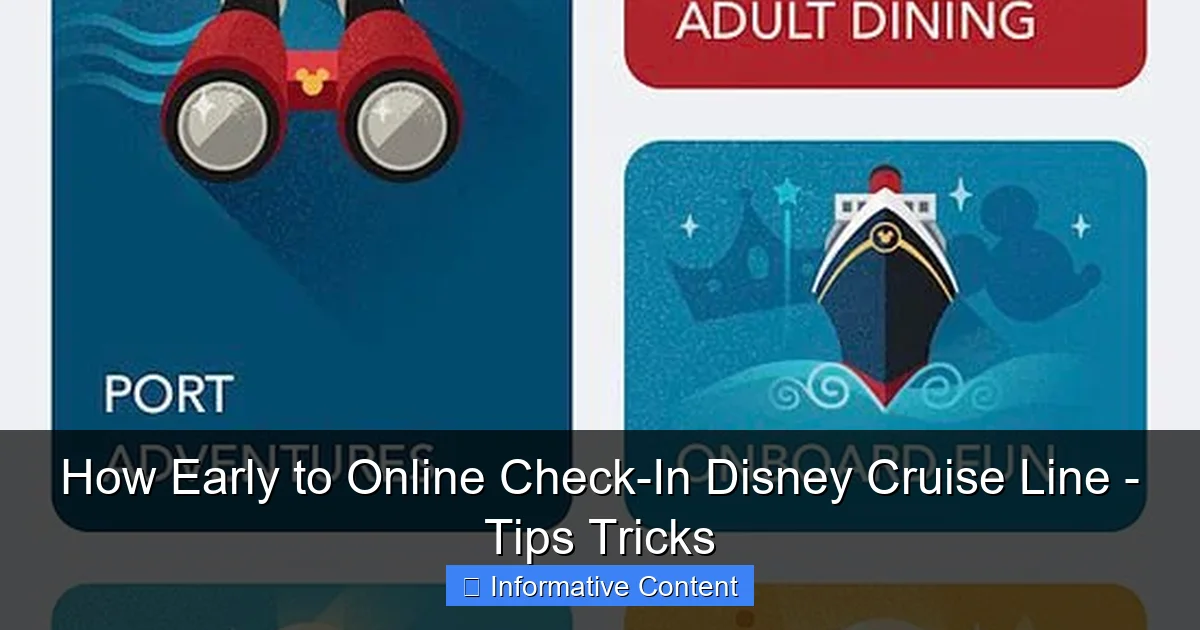 How Early to Online Check-In Disney Cruise Line - Tips Tricks
