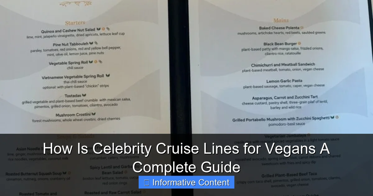 How Is Celebrity Cruise Lines for Vegans A Complete Guide