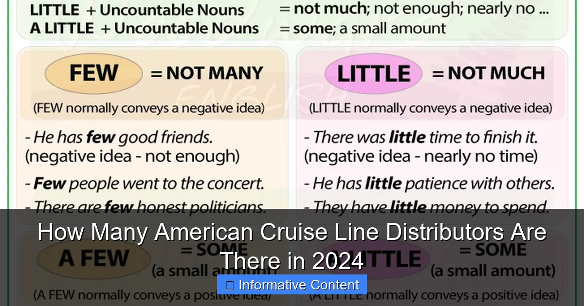 How Many American Cruise Line Distributors Are There in 2024
