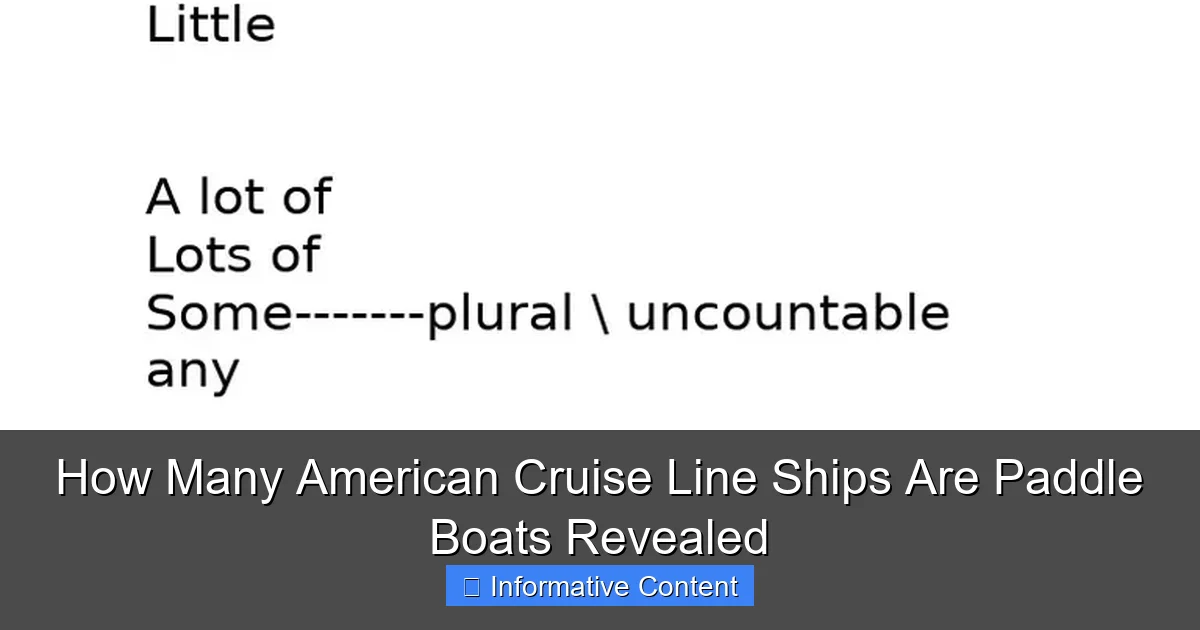 How Many American Cruise Line Ships Are Paddle Boats Revealed
