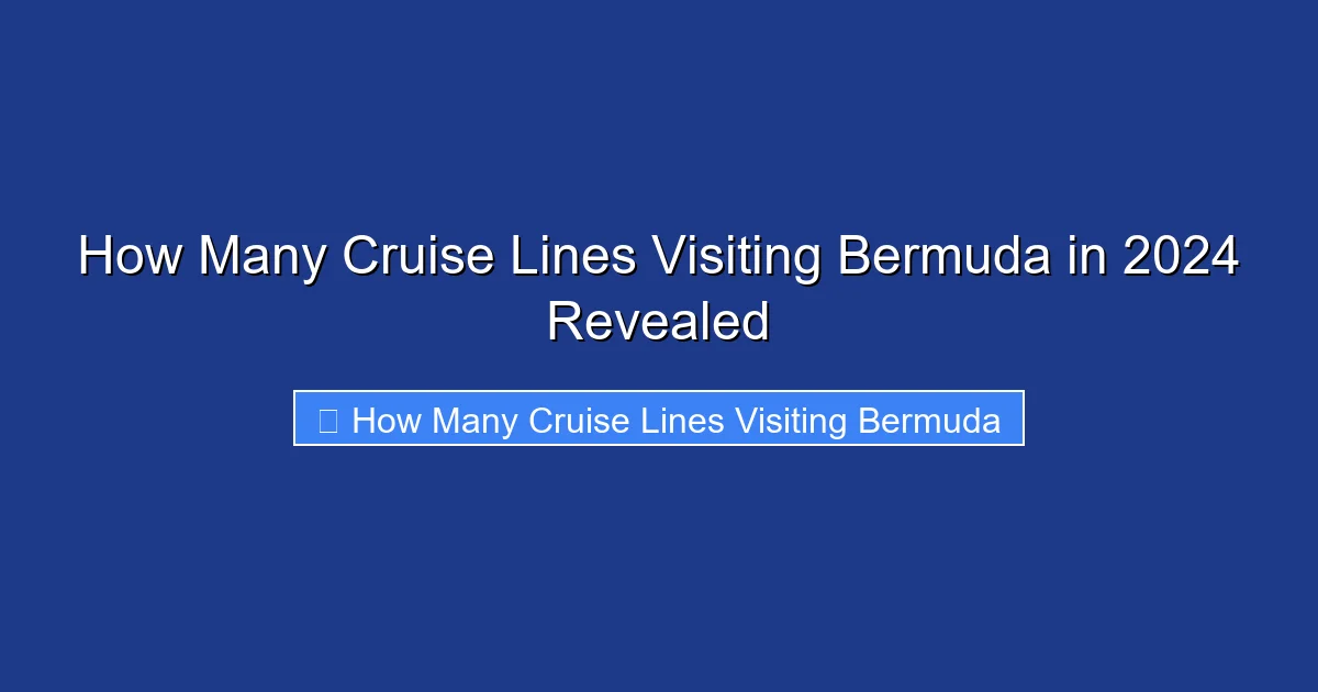 How Many Cruise Lines Visiting Bermuda in 2024 Revealed