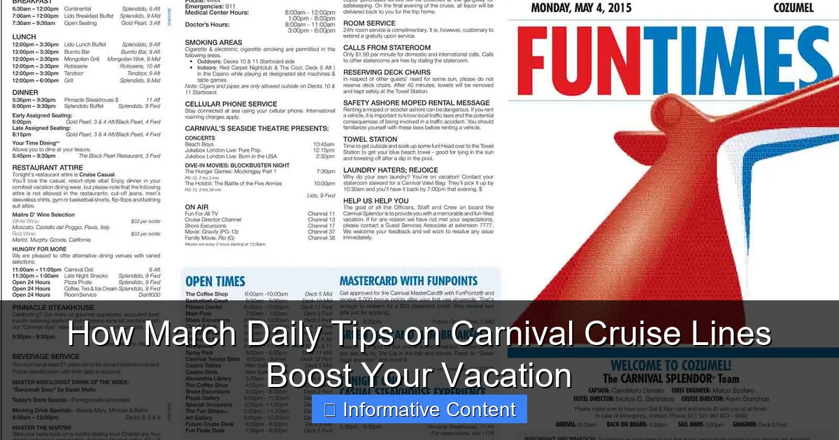 How March Daily Tips on Carnival Cruise Lines Boost Your Vacation