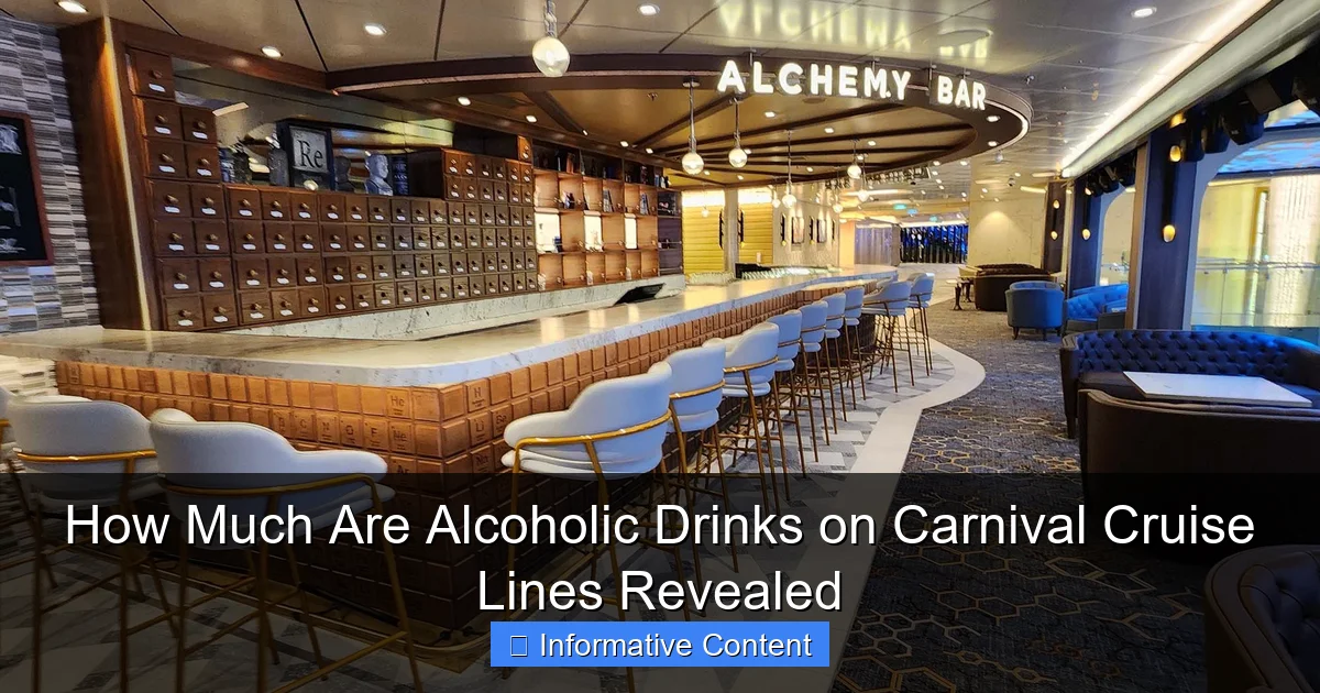 How Much Are Alcoholic Drinks on Carnival Cruise Lines Revealed