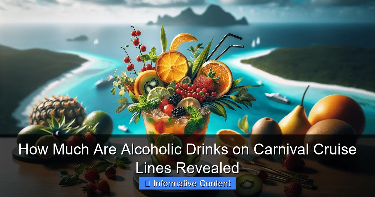 How Much Are Alcoholic Drinks on Carnival Cruise Lines Revealed