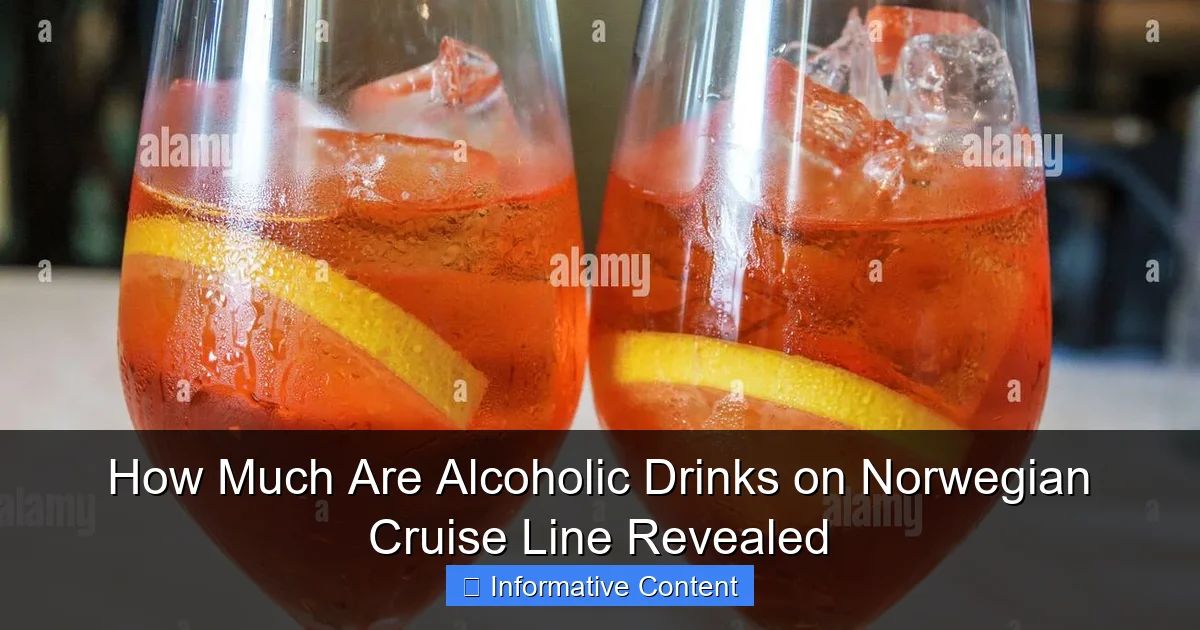 How Much Are Alcoholic Drinks on Norwegian Cruise Line Revealed