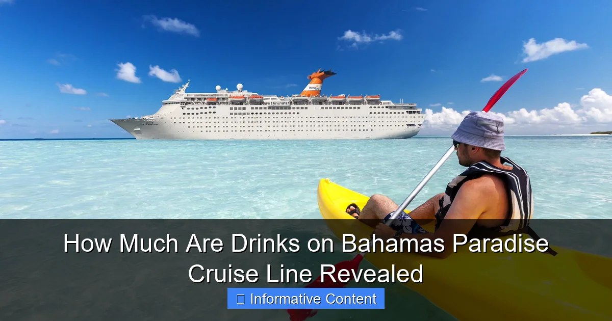 How Much Are Drinks on Bahamas Paradise Cruise Line Revealed